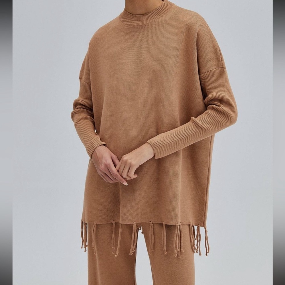 38 Salon Designer Privé Fringed Sweater Trousers Knit Set set - Picture 2 of 6